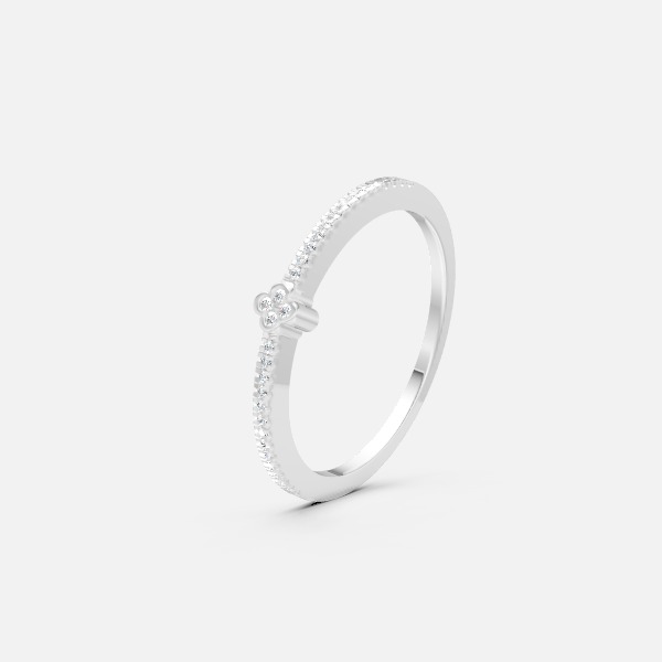 Gorgeous Two Tone Lab Grown Ring